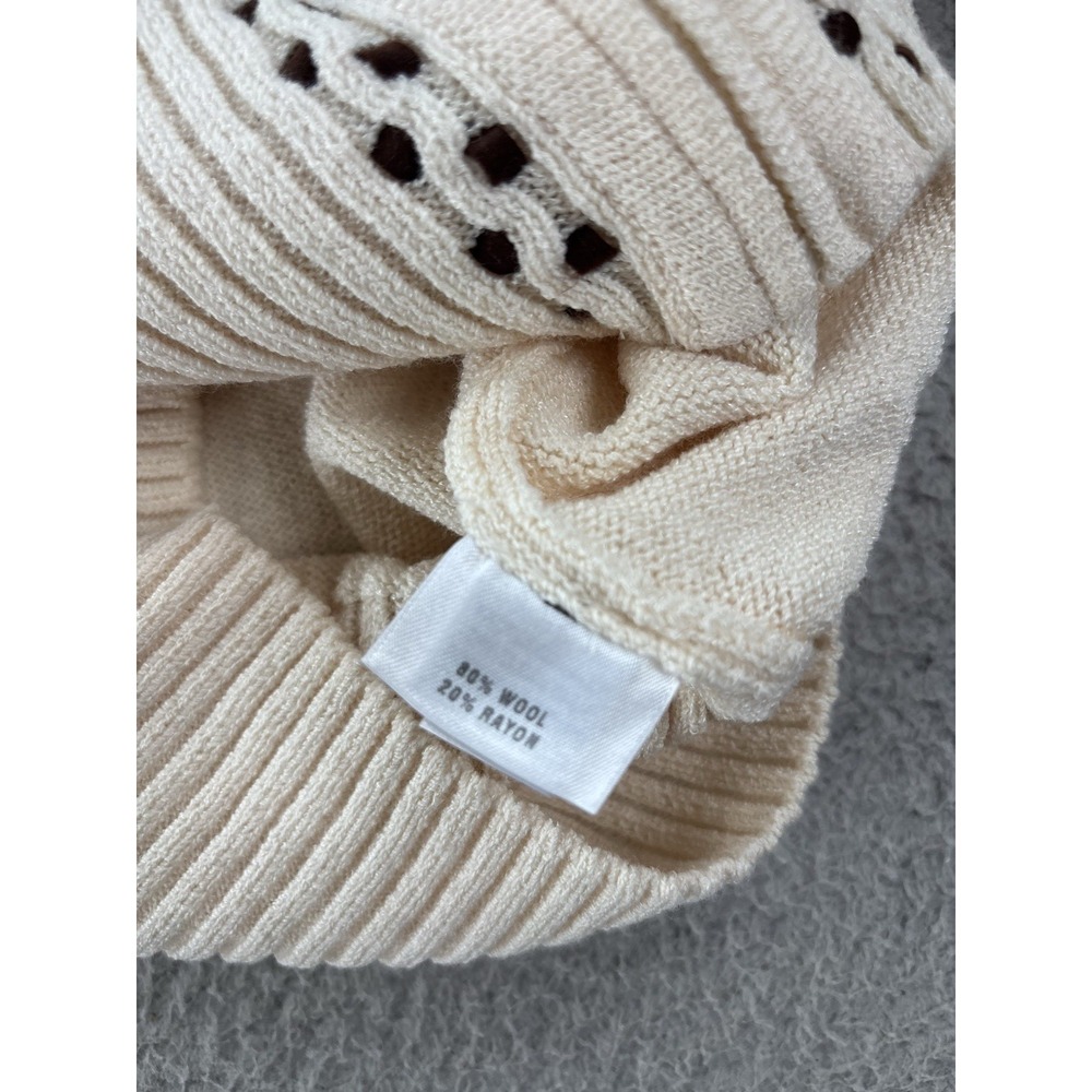 St John Sport Santana Knit Cardigan Sweater Womens Large Contrast Full Zip - Picture 8 of 13